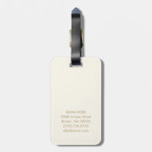 Mid Century Abstract Geometric Personalized Retro ラゲッジタグ (裏面縦)