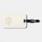 Mid Century Abstract Geometric Personalized Retro ラゲッジタグ (裏面横)