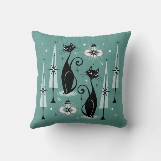 Mid Century Atomic子猫Clismas ©studioxtine クッション (裏面)