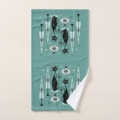 Mid Century Atomic子猫Clismas ©studioxtine バスタオルセット (ハンドタオル)