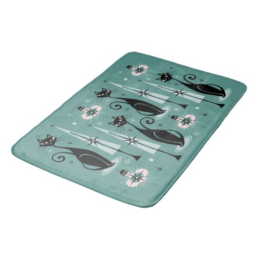 Mid Century Atomic子猫Clismas ©studioxtine バスマット (アングル)