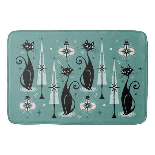 Mid Century Atomic子猫Clismas ©studioxtine バスマット (正面)