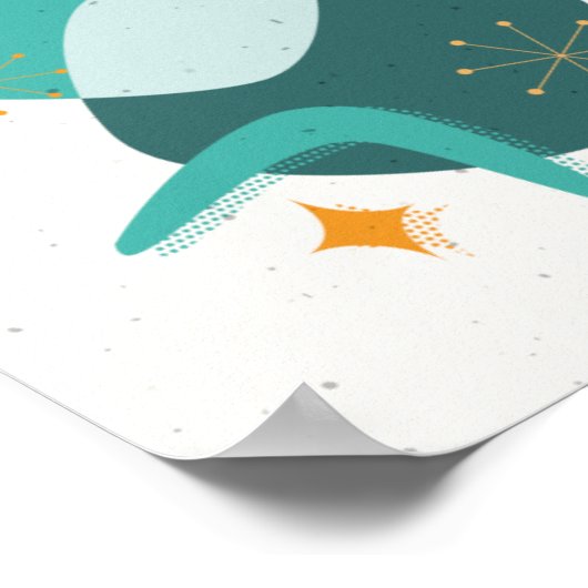 Mid-Century Atomic Age Abstract 17 ポスター (角)