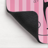 Mid-Century Atomic Black Cat Mousepad マウスパッド (コーナー)