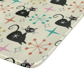 Mid Century Atomic Cat with Starbursts カッティングボード (角)