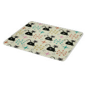 Mid Century Atomic Cat with Starbursts カッティングボード (角)