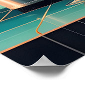 Mid Century Atomic Futuristic Citrus Martini Bar ポスター (角)