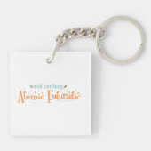 Mid Century Atomic Retro Futuristic Party Room キーホルダー (裏面)