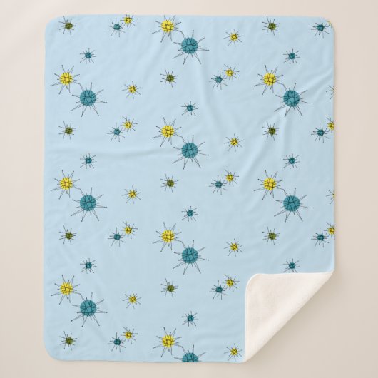 Mid-Century Atomic Starburst シェルパブランケット (正面)