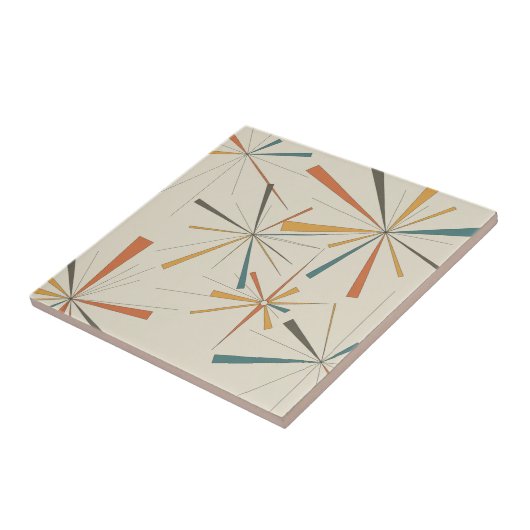 Mid Century  Atomic Starburst Geometric Retro タイル (側面)