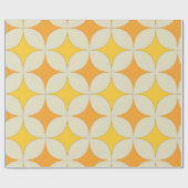Mid Century Atomic starbursts in Orange Yellow  ラッピングペーパー (フラット)
