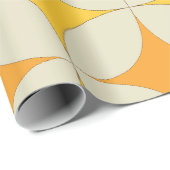 Mid Century Atomic starbursts in Orange Yellow  ラッピングペーパー (ロールコーナー)