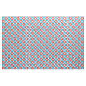 Mid Century Atomic Starbursts on Blue Red Circles ファブリック (ファットクウォーター)