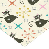 Mid Century Black Atomic Cat with Starbursts  ショートテーブルランナー (コーナー)