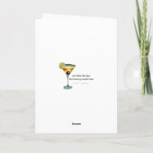 Mid Century Black Cat Merry Martini Christmas カード (裏面)