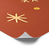 Mid Century Black Cat Merry Martini Christmas ポスター (角)