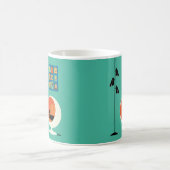 Mid Century Black Cat with Mini Oblongs コーヒーマグカップ (中央)