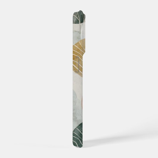 Mid Century Botanical Leaf  – Boho Earth iPhoneケース (右側面)