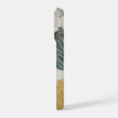 Mid Century Botanical Leaf  – Boho Earth iPhoneケース (左側面)