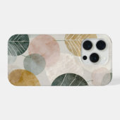 Mid Century Botanical Leaf  – Boho Earth iPhoneケース (裏面横)