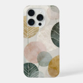 Mid Century Botanical Leaf  – Boho Earth iPhoneケース (裏面)