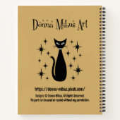 Mid Century Cat and Black Chihuahua ノートブック (裏面)