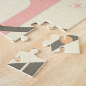 Mid Century Cat Mid-Century Modern ジグソーパズル (側面)