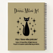 Mid Century Cat with Starburst Clock  ノートブック (裏面)