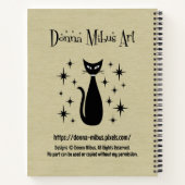 Mid Century Cat with Tikis on the Wall ノートブック (裏面)