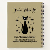 Mid Century Cats Play Scrabble ノートブック (裏面)