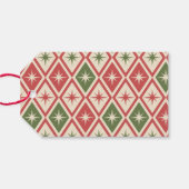 Mid Century Christmas Atomic Stars on diamonds  ギフトタグ (裏面横)