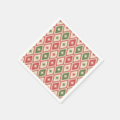 Mid Century Christmas Atomic Stars on diamonds  スタンダードカクテルナプキン (角)