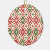 Mid Century Christmas Atomic Stars on diamonds  セラミックオーナメント (左)