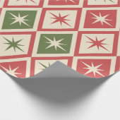 Mid Century Christmas Atomic Stars on diamonds ラッピングペーパー (角)