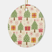 Mid Century Christmas Atomic Trees with Snowflakes セラミックオーナメント (左)