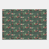 Mid Century Christmas Cats Atomic 50s Style ラッピングペーパーシート (正面)