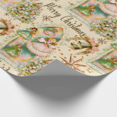 Mid Century Christmas Pastel Angels Wrapping Paper ラッピングペーパー (角)
