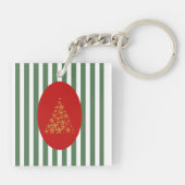 Mid century christmas tree with Golden star キーホルダー (裏面)