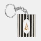 Mid century christmas tree with Golden star キーホルダー (正面左)