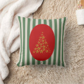 Mid century christmas tree with Golden star クッション (ブランケット)