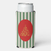 Mid century christmas tree with Golden star スリム缶クーラー (Seltzer正面)