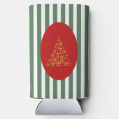 Mid century christmas tree with Golden star スリム缶クーラー (裏面)