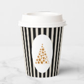 Mid century christmas tree with Golden star 紙コップ (裏面)