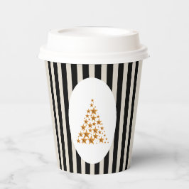 Mid century christmas tree with Golden star 紙コップ