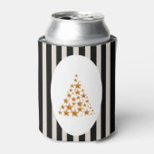 Mid century christmas tree with Golden star 缶クーラー (缶正面)