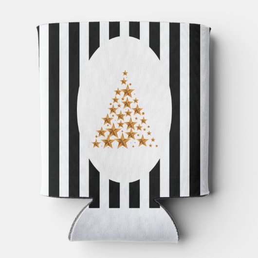 Mid century christmas tree with Golden star 缶クーラー (裏面)