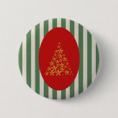 Mid century christmas tree with Golden star 缶バッジ (正面)