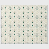 Mid Century Christmas Trees ラッピングペーパー (フラット)