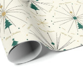 Mid Century Christmas Trees ラッピングペーパー (ロールコーナー)