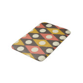 Mid Century Circles on Terracotta Mustard Diamonds バスマット (アングル)